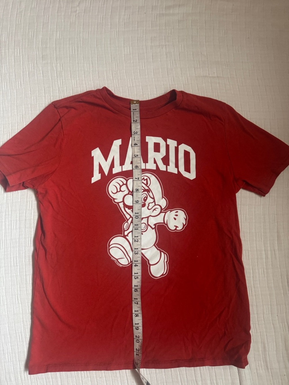 GAP Red Mario Graphic Tee with White Print - Picture 2 of 5